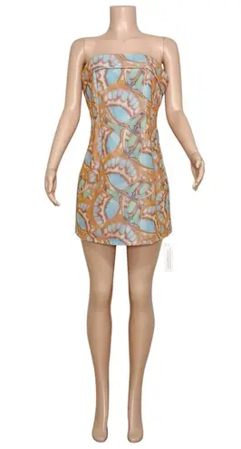 With Jean WITH JÉAN Chloe Corset Dress, Papi Butterfly Print, XL