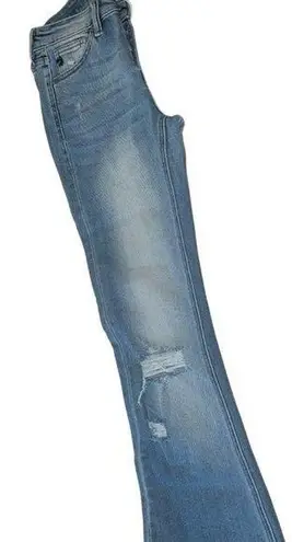 KanCan USA Kancan Los Angeles button fly flare bottom distressed  jeans, size 26