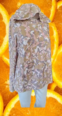 Gerry Pink White Tan Camo V Neck Hoodie Size Medium