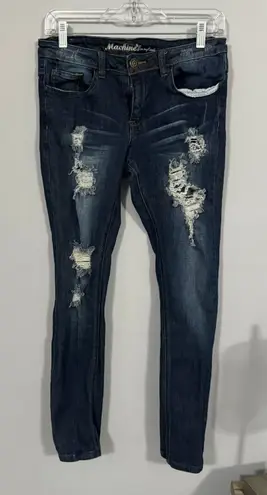Machine Jeans Inc Machine pour neuf mode Distressed Ripped Skinny Jeans Juniors Size 9 Women's Size 30