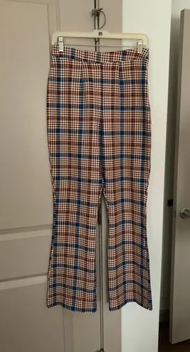 Nasty Gal Flare Plaid Pants