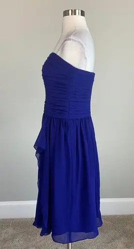 Ralph Lauren  Women's Cocktail Dress Size 6 Purple Chiffon Strapless Mini A-Line