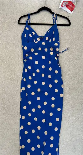 ZARA Blue Polka Dotted Dress