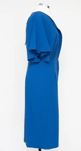 Black Halo . Holland Flutter-sleeve Button-down Midi Dress.