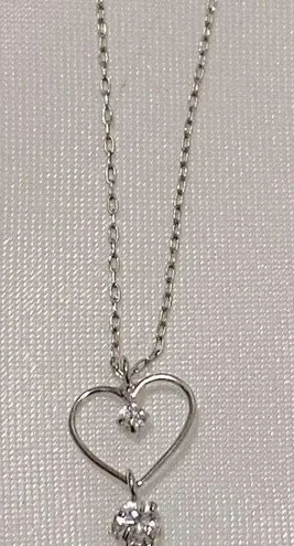 Delicate Silver Heart Pendant Necklace