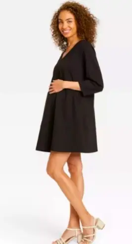 The Nines by Hatch Black Fit & Flare Maternity Dress Size XS