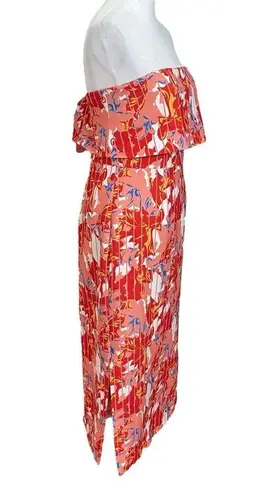C/MEO COLLECTIVE Strapless Midi Dress Women’s Size L Abstract Multicolor Printed - Image 2