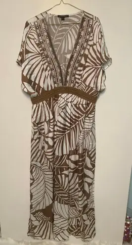 Boston Proper Palm Print Maxi Dress Size XL