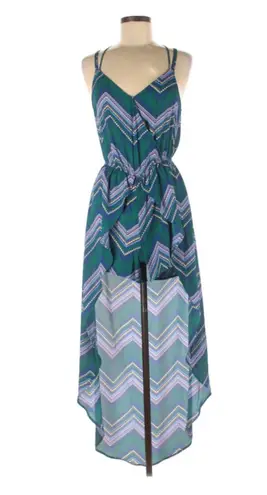 Candie's Candie’s Green & Blue Romper Dress