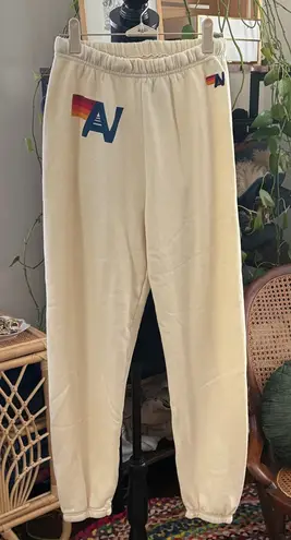 Aviator Nation NWOT Vintage White Logo Sweatpants