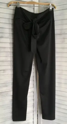 Black Bow Tie Leggings, XL