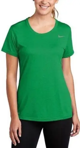 Nike  Pro Women Size Large Green DriFit Short Sleeve Activewear Tee Shirt Soft