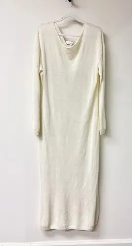 Solid & Striped The Polly Long Sleeve Knit Cover-Up Maxi Dress Ecru Women's XL