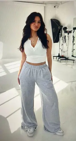 Grey Bandit Wide Leg Grey Sweatpants