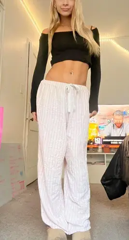 victoria's secret pink striped pajama pants y2k vintage 2000s angel