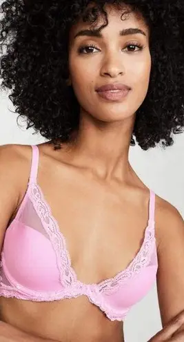 Natori ๐๐ Feathers Underwire Contour Bra ~ Posy Pink 30D NWT