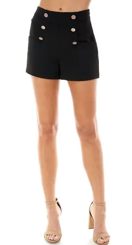 TCEC | High Waist Sailer Shorts | S | Black | CP9388 | Sample Sale