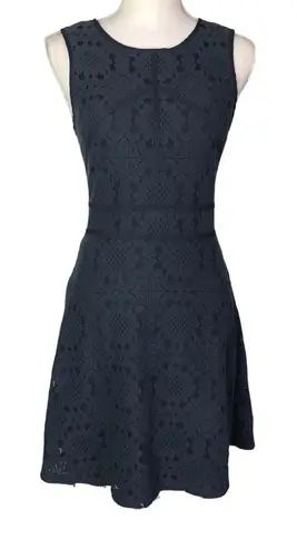 Brixon Ivy Women’s Navy Blue Lace Overlay Fit & Flare Dress Size2
