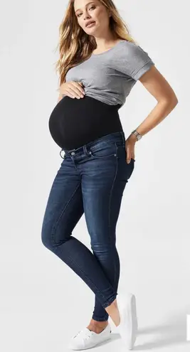 Blanqi Denim - Maternity Belly Support Skinny Jeans Postpartum Medium Wash