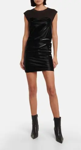 RTA Isabella vinyl minidress size Large Black