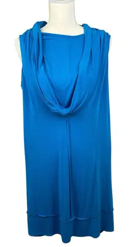 MSK sleeveless dress, size XL, cowl/drape, casual, business, vacation, summer Blue