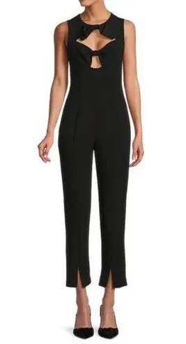 Black Halo Zita Black Bow Slim Leg Sleeveless Evening Jumpsuit Size 0