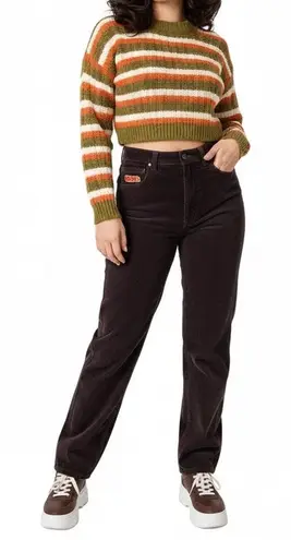 Empyre Corduroy High Rise Straight Leg Pants Womens 28 Brown Y2K Grunge Retro