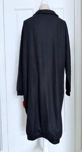 Mondetta Black Collared Long Sleeve Knit Dress size XXL EcoVero Relaxed Fit New