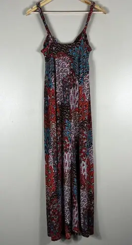 Moa Moa Multicolor Paisley Boho Maxi Dress
