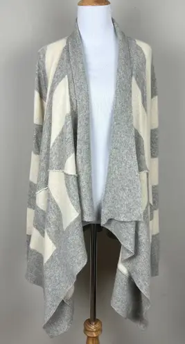 Garnet Hill Cardigan Sweater Womens S 100% Cashmere Open Front Asymmetrical Hem - Image 1