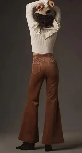 Pilcro NWT Brown Velvet Pull-On Mid-Rise Retro Flare Jeans Pants Women's Size 27