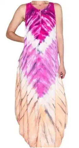 Young Fabulous and Broke  Maxi Dress Raspberry Sleeveless Button Keyhole Size XS - Image 1