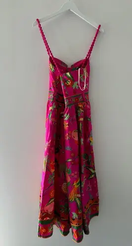 Farm Rio Pink Delicate Fruit Garden Maxi Dress M