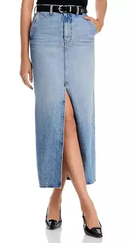 Derek Lam 10 Crosby Cotton High Rise Denim Maxi Skirt