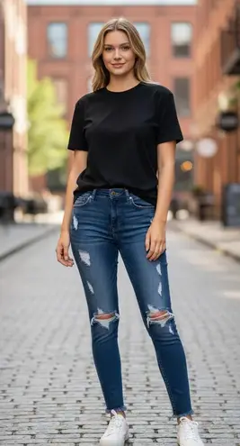 Kancan Distressed Skinny Jeans