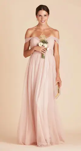 Birdy Grey NWT  Christina Convertible Vintage Blush Pink Tulle Maxi Dress