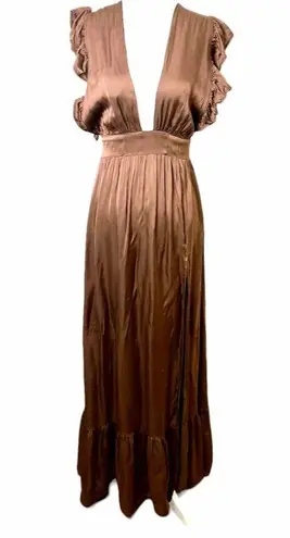 Stillwater What If Maxi in Chocolate Large Womens Long Dress