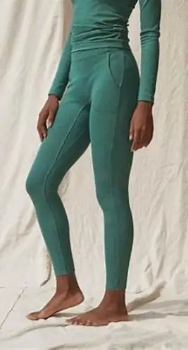 Lunya Restore Pocket Green Lounge Leggings Size XS Soft Cozy Luxury Pajama Pants