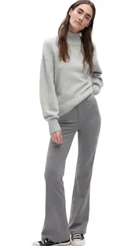 NWT The Gap SZ.26 High Rise Vegan Suede Retro ’70s Flare Jeans Pants Grey Gray