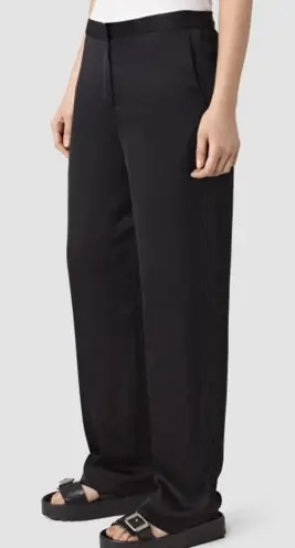 All Saints Ivana Trousers Wide Leg Women Black Women’s Size 6 Minimalist Office