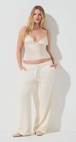 SKIMS French Terry Straight Leg Pant in Ecru, Size X-Small