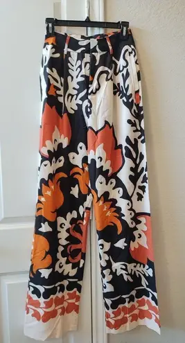 Lymw Woman Shirt and Pant set Black And Orange Sz XS Wide leg pants