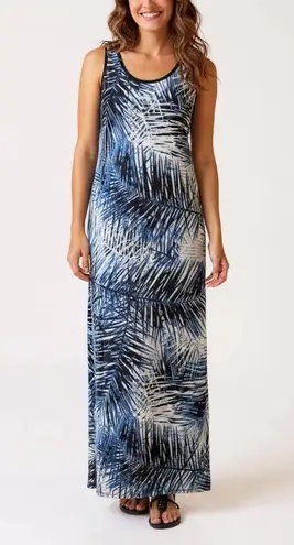 Mario Serrani Italy Blue Tropical Printed Maxi Dress - Size XL