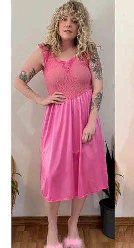Barbie Pink 80s Lacy Sleep Dress