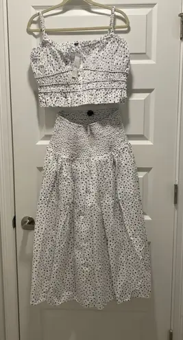 J.Crew NWT  Two Piece Set in white and blue - Image 1