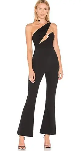 AQ/AQ  Black Sexy Pembroke Wide Leg Flared Jumpsuit