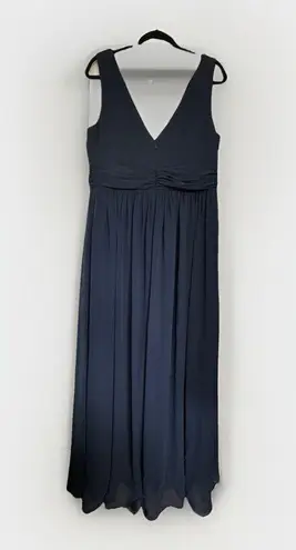 Dessy Collection Vivian Diamond Collection Chiffon Gown Style 2894 Size 18R Navy Blue