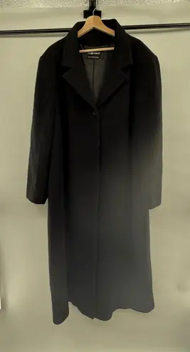 Sag Harbor Plus Size 3X Black Wool Long Coat Women's Winter Overcoat Pea Coat