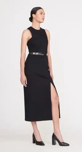 STAUD NWT  Sharmila Black Midi Dress Perfect for Work or Cocktail