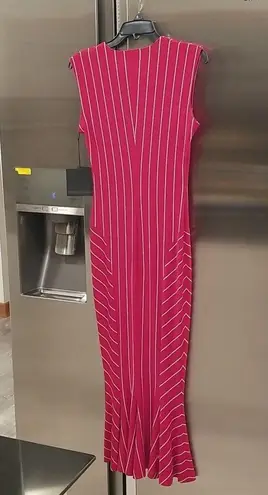 Norma Kamali ππ Sleeveless Fishtail Dress to Midcalf ~ NK Red Stripe XS/34 NWT